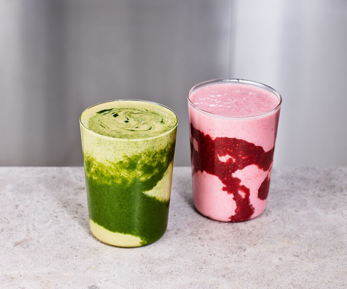 Smoothies med vitaminer och fibrer.