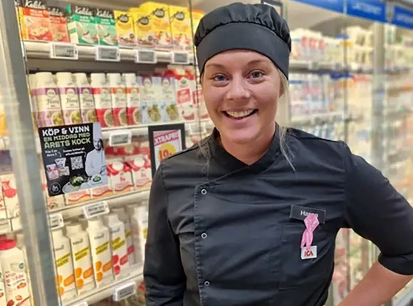 Hanna Hansson färskvaruchef på ICA Supermarket Jämjö ser fram emot att testa den färska tjänsten ADA produktrekommendationer för ost.