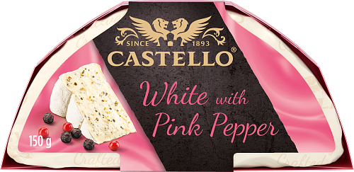 Castello® White pink pepper vitmögelost