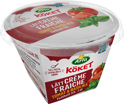 Arla Köket® Lätt crème fraiche tomat & basilika 11%