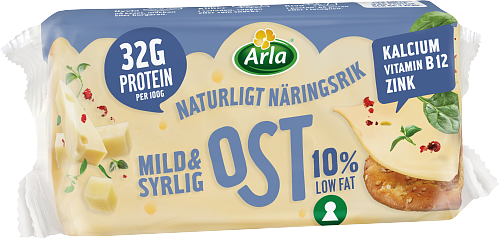 Arla® Mild & Syrlig ost 10%