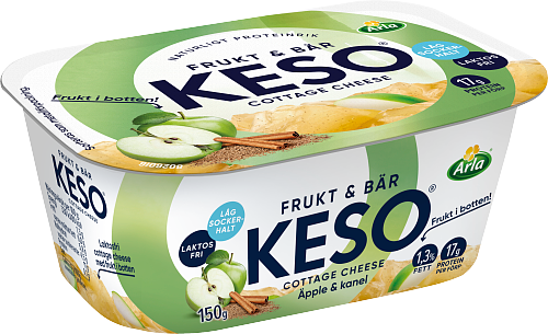 KESO® Cottage cheese Frukt&Bär äpple & kanel 1,3%