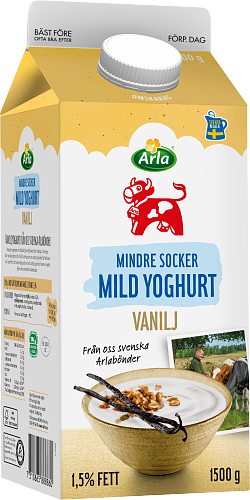 Arla Ko® Mild yoghurt vanilj lättsockr 1,5%