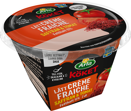 Arla Köket® Lätt crème fraiche saffran & tomat 12%