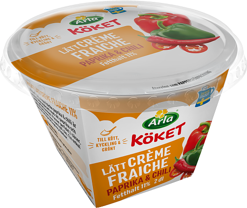 Arla Köket® Lätt crème fraiche paprika & chili 11%