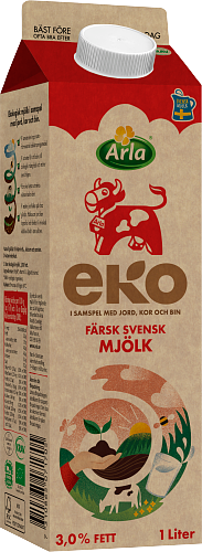 Arla Ko® Ekologisk Ekologisk färsk standardmjölk 3,0%