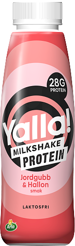 Yalla® Proteinshake jordgubb & hallonsmak