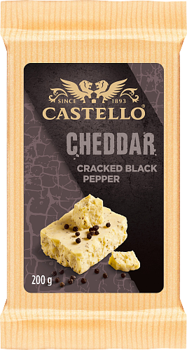 Castello® Cheddar svartpeppar lagrad hårdost