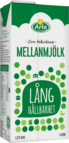 Arla® Mellanmjölk m lång hållbarhet 1,5%