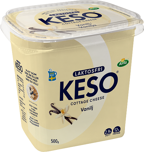 KESO® Laktosfri cottage chees vanilj 2,9%