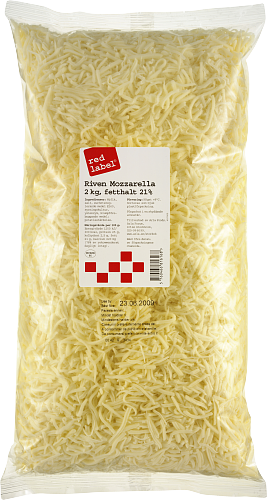 Red Label® Mozzarella riven ost 21% påse