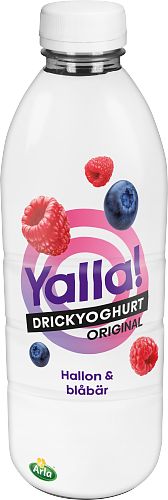 Yalla® Drickyoghurt hallon & blåbär