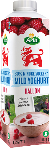 Mild yoghurt hallon lättsockr 1,5%