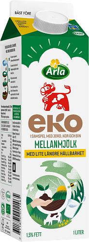 Ekologisk mellanmjölk 1,5% ESL
