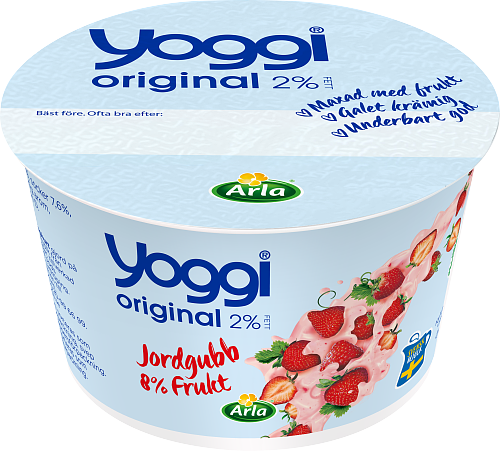 Original yoghurt jordgubb portion