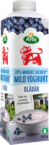Mild yoghurt blåbär lättsockr 1,5%