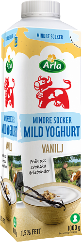 Lättsockrad mild vaniljyoghurt 1,5%
