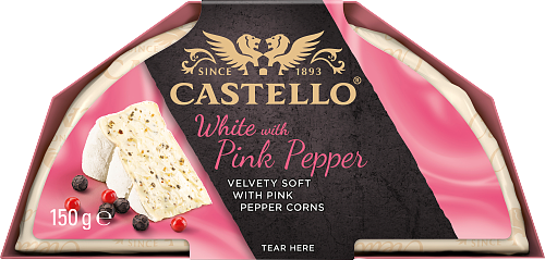 White pink pepper vitmögelost