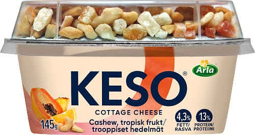 Cottage cheese cashew tropisk frukt
