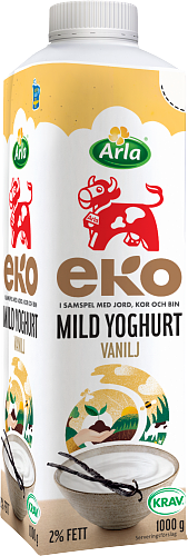 Ekologisk mild yoghurt vanilj 2%