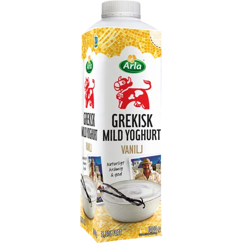 Mild grekisk yoghurt vanilj 5,3%