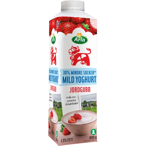 Mild yoghurt jordg lättsockr 1,5%