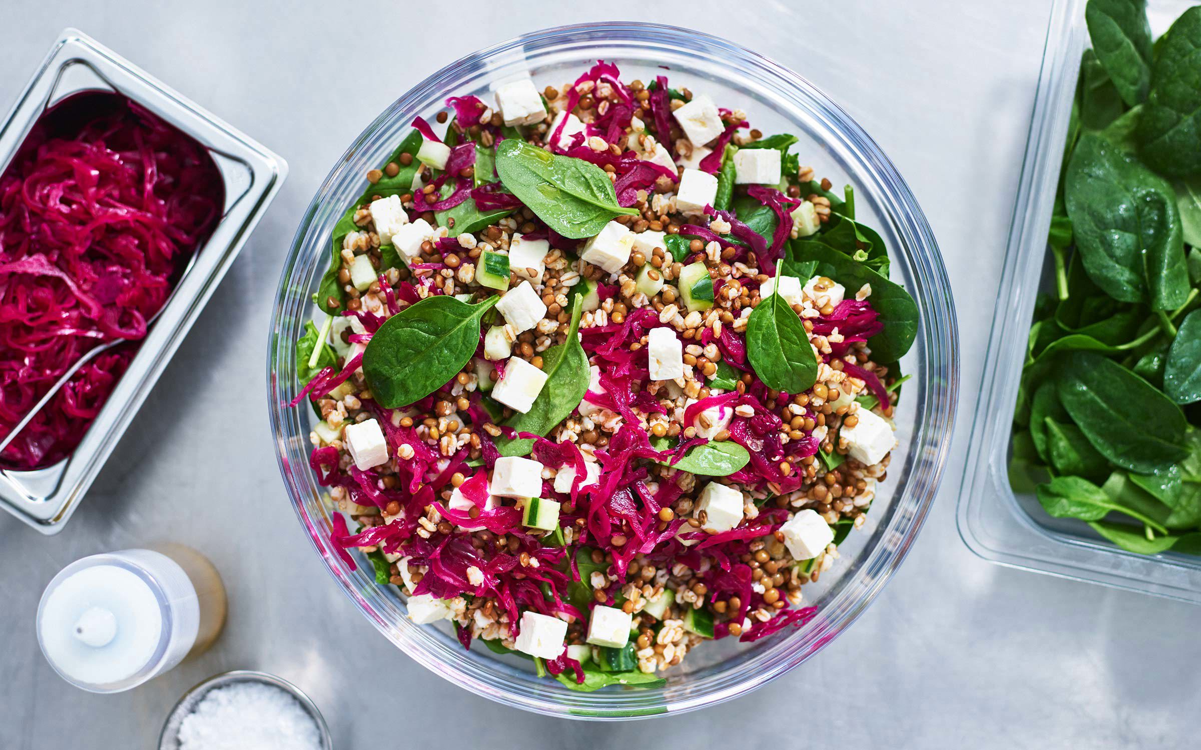 Sallad med matvete och linser - Recept för matbranschen & skola - Arlas ...